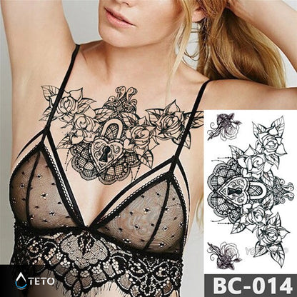 Herzschloss - Set - TETO Temporäre Tattoos