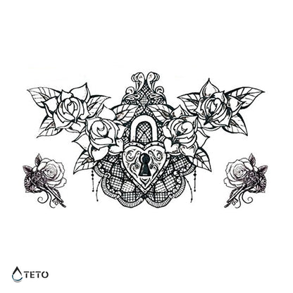 Herzschloss - Set - TETO Temporäre Tattoos