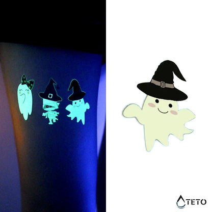 Lächelndes Gespenst - Leuchtet im Dunkeln - TETO Temporäre Tattoos