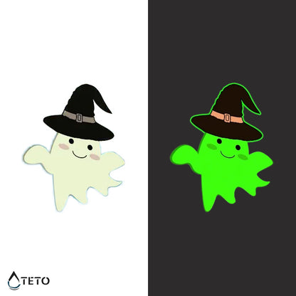 Lächelndes Gespenst - Leuchtet im Dunkeln - TETO Temporäre Tattoos
