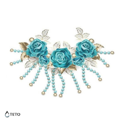 Rosen mit Perlen – Typ B - TETO Temporäre Tattoos