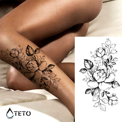 Romantische Rose - TETO Temporäre Tattoos