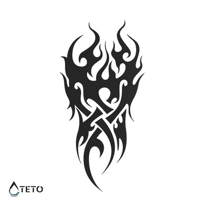 Brennender Tribal – Semipermanente - TETO Temporäre Tattoos
