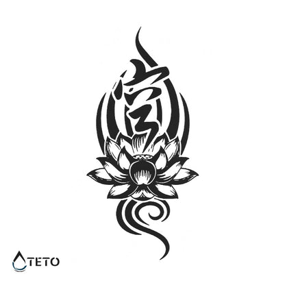 Singenes Seerosenblatt – Tribal – Semipermanente - TETO Temporäre Tattoos