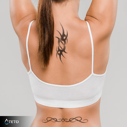 Tribal Blumenkranz – Semipermanente - TETO Temporäre Tattoos