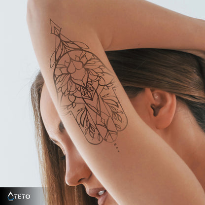 Buddhistische Hand – Semipermanente – Typ B - TETO Temporäre Tattoos