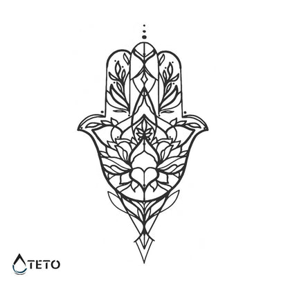 Buddhistische Hand – Semipermanente – Typ B - TETO Temporäre Tattoos