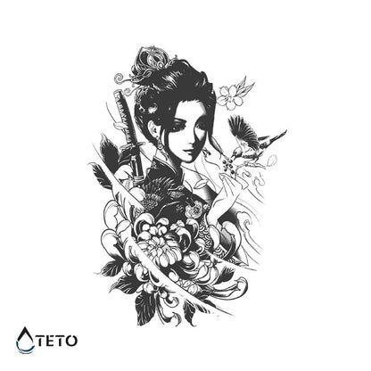 Entschlossene Frau – Semipermanente - TETO Temporäre Tattoos