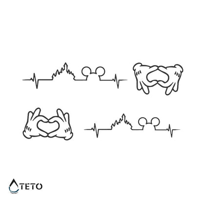 Disney-Liebhaber – Semipermanente - TETO Temporäre Tattoos