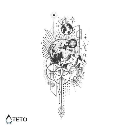 Ein großes Universum – Semipermanente - TETO Temporäre Tattoos
