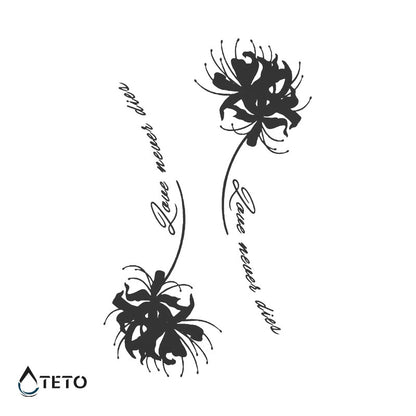 Die Liebe stirbt nie - Set – Semipermanente - TETO Temporäre Tattoos