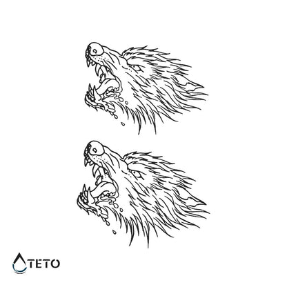 Wolf - Set – Semipermanente - TETO Temporäre Tattoos