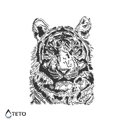 Grauer Tiger – Semipermanente - TETO Temporäre Tattoos