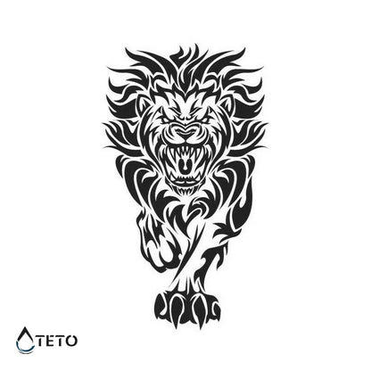 Tribal löwe – Semipermanente - TETO Temporäre Tattoos