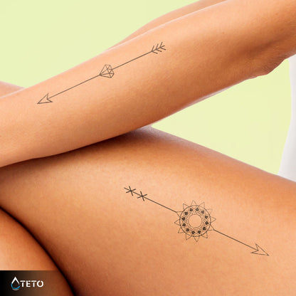 Pfeile - Set – Semipermanente - TETO Temporäre Tattoos