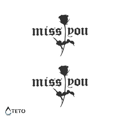 Ich vermisse dich - Set – Semipermanente - TETO Temporäre Tattoos