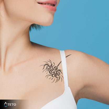 Schwarzer Löwenzahn – Semipermanente - TETO Temporäre Tattoos