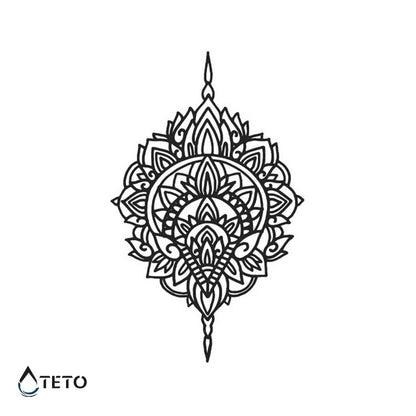 Mandala Typ L – Semipermanente - TETO Temporäre Tattoos