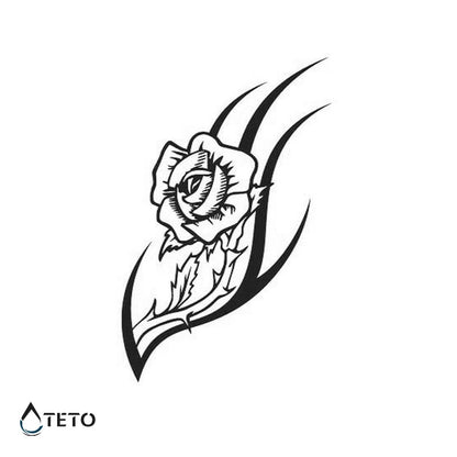 Dornenrose – Semipermanente - TETO Temporäre Tattoos