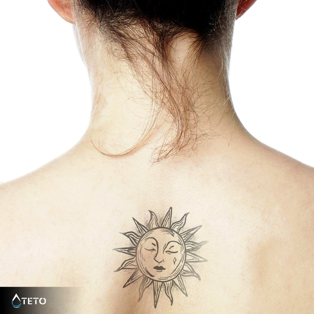 Traurige Sonne – Semipermanente - TETO Temporäre Tattoos