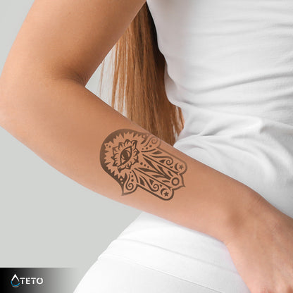 Buddhistische Hand – Semipermanente – Typ A - TETO Temporäre Tattoos