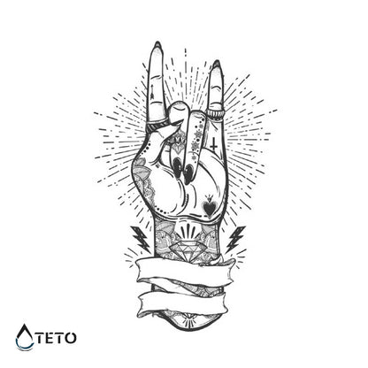 Rock and Roll – Semipermanente - TETO Temporäre Tattoos