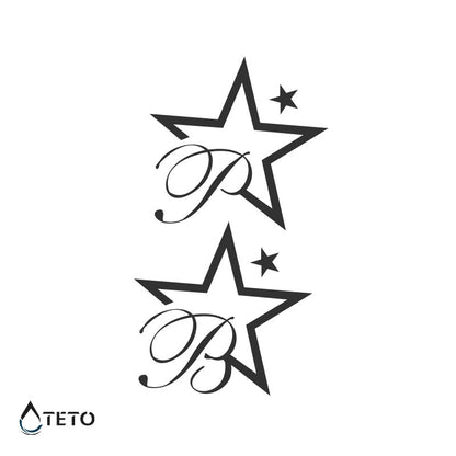 Sterne – Semipermanente - TETO Temporäre Tattoos