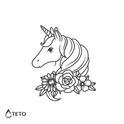 Einhorn – Semipermanente - TETO Temporäre Tattoos