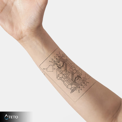 Königskarte – Semipermanente - TETO Temporäre Tattoos