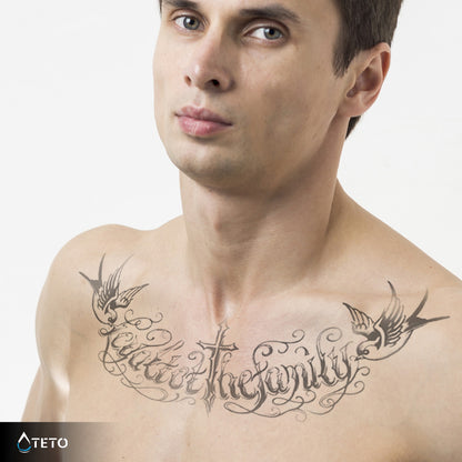 Treue zur Familie – Semipermanente - TETO Temporäre Tattoos