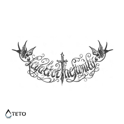Treue zur Familie – Semipermanente - TETO Temporäre Tattoos