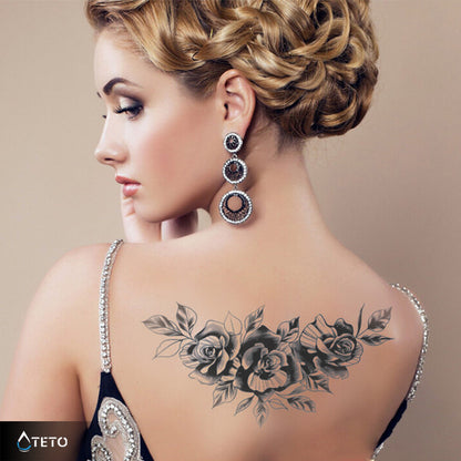 Drei Rosen – Semipermanente - TETO Temporäre Tattoos