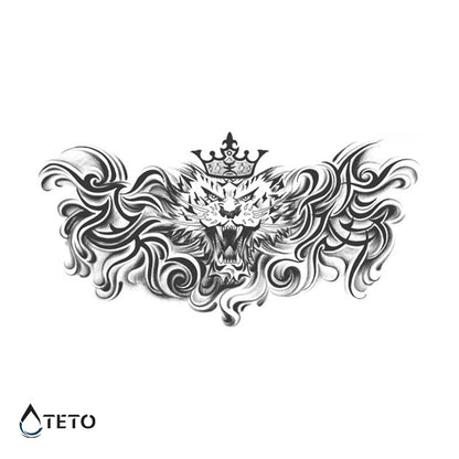 Der König des Dschungels – Semipermanente - TETO Temporäre Tattoos