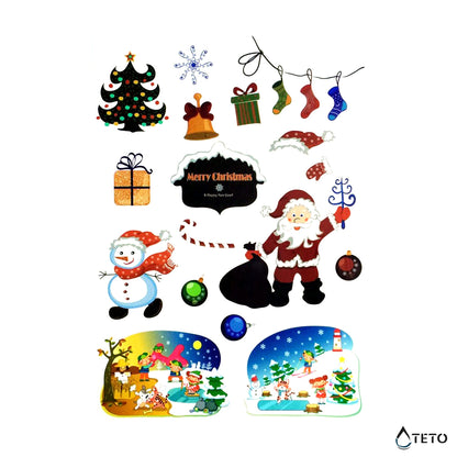 Weihnachtliche Motive - Frohe Weihnachten - Set – Typ B - TETO Temporäre Tattoos