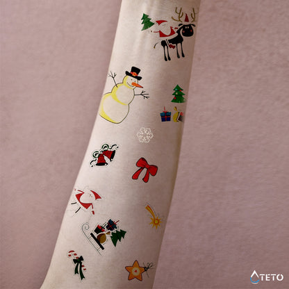 Weihnachtliche Motive - Frohe Weihnachten - Set – Typ C - TETO Temporäre Tattoos