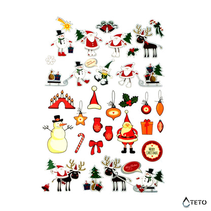 Weihnachtliche Motive - Frohe Weihnachten - Set – Typ C - TETO Temporäre Tattoos