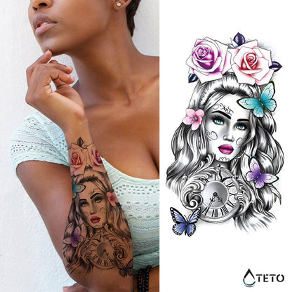 Die Frau der Zeit - TETO Temporäre Tattoos