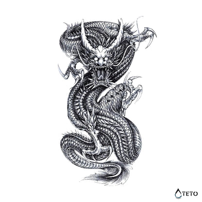 Dämonen-Drachen - TETO Temporäre Tattoos