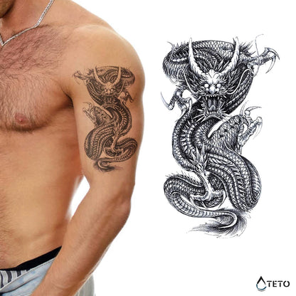 Dämonen-Drachen - TETO Temporäre Tattoos