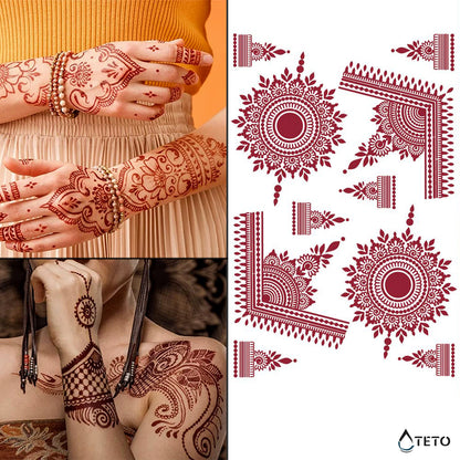 Henna Typ A - TETO Temporäre Tattoos