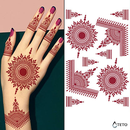 Henna Typ A - TETO Temporäre Tattoos