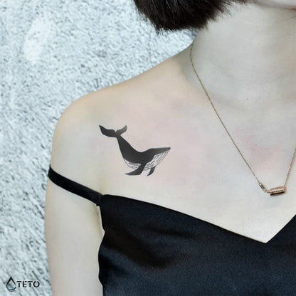 Wal – Semipermanente – Typ A - TETO Temporäre Tattoos