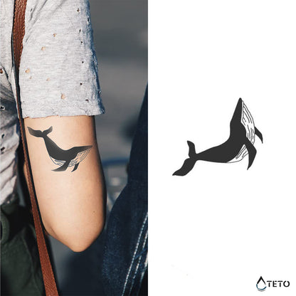 Wal – Semipermanente – Typ A - TETO Temporäre Tattoos