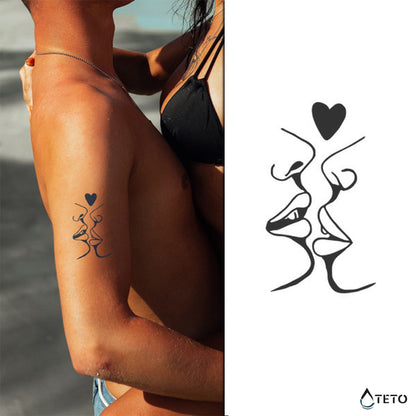 Leidenschaftliche Küsse – Semipermanente - TETO Temporäre Tattoos