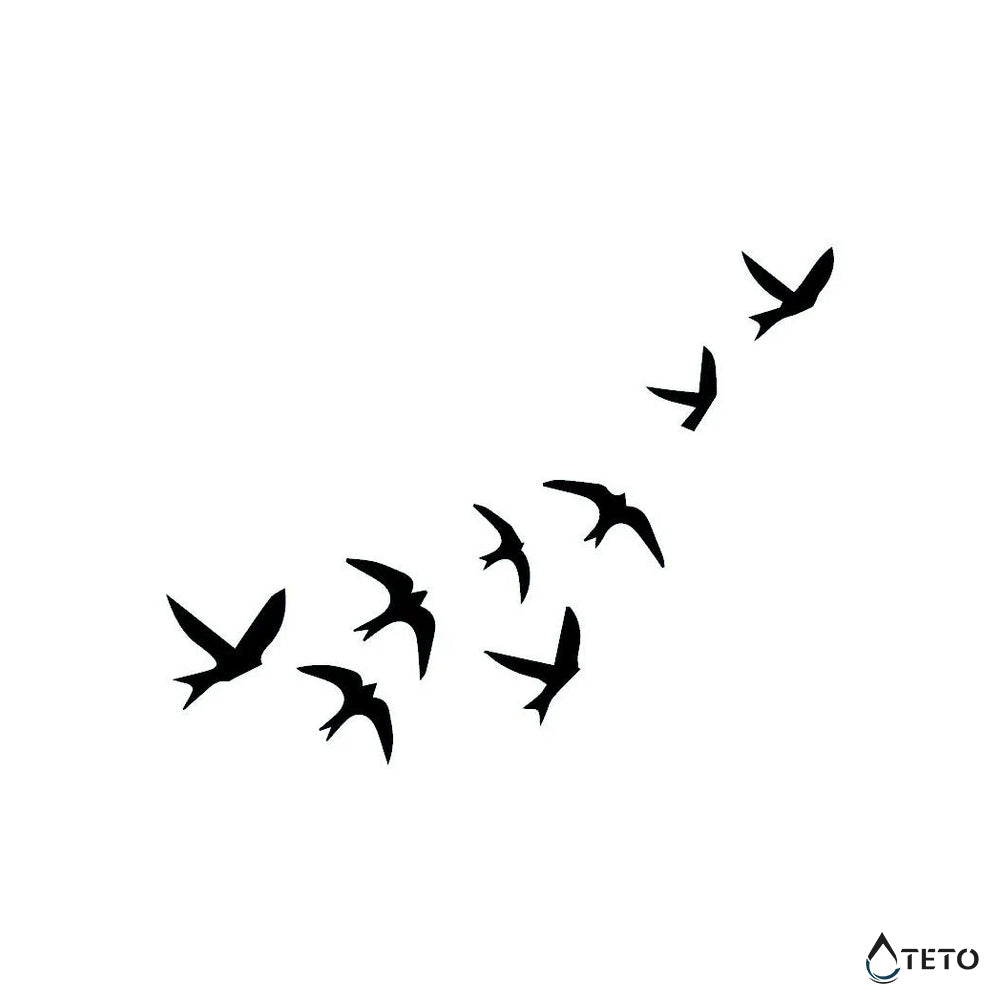 Die Zeit fliegt – Semipermanente - TETO Temporäre Tattoos