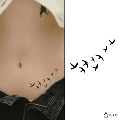 Die Zeit fliegt – Semipermanente - TETO Temporäre Tattoos