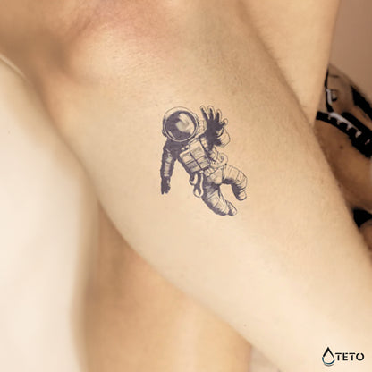 Astronaut – Semipermanente - TETO Temporäre Tattoos