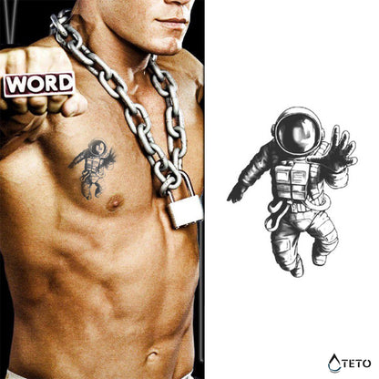 Astronaut – Semipermanente - TETO Temporäre Tattoos