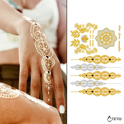 Lebe, liebe, entdecke - Set – Typ B - TETO Temporäre Tattoos