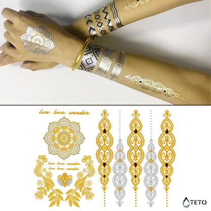 Lebe, liebe, entdecke - Set – Typ B - TETO Temporäre Tattoos